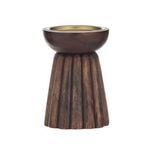 Pillar Candle Holder - Chestnut