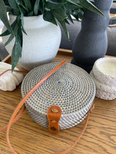 Round Woven Bag - Grey