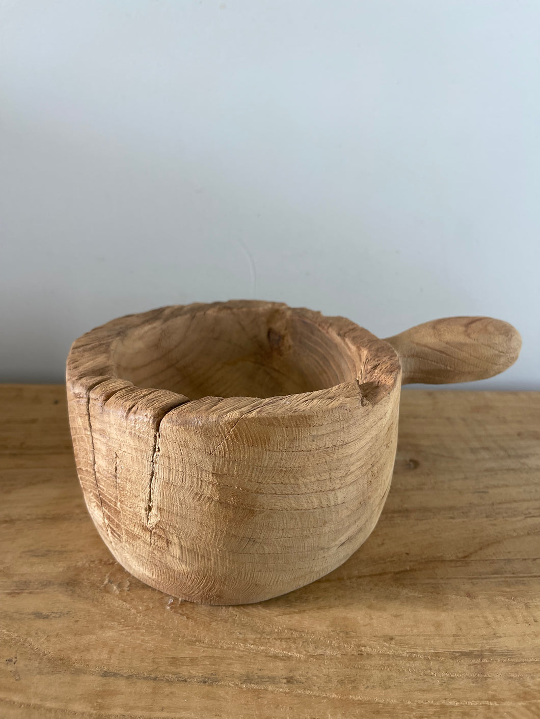 Teak Wooden Bowl with handle