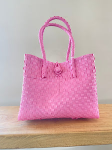 Hand Woven Tote Bag M - Baby Pink