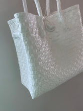 Hand Woven Tote Bag M - White