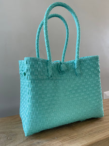 Hand Woven Tote Bag M - Mint