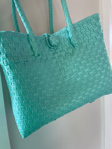 Hand Woven Tote Bag M - Mint