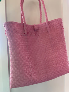 Hand Woven Tote Bag XXL - Baby Pink