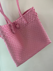 Hand Woven Tote Bag XL - Soft Pink