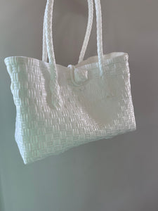 Hand Woven Tote Bag XS - White