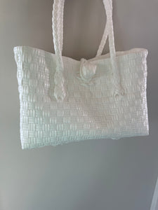 Hand Woven Tote Bag XS - White