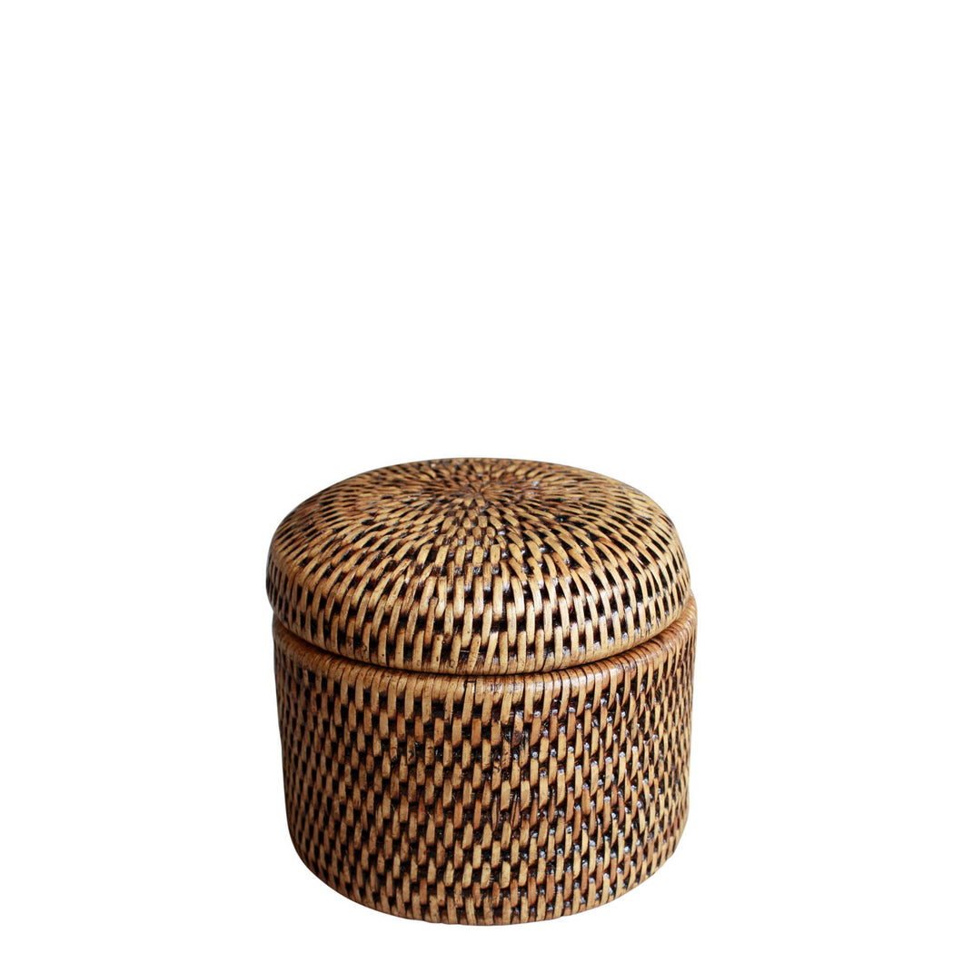 Rattan Jar with lid