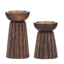 Pillar Candle Holder - Chestnut