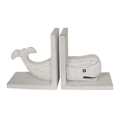 Bookends Whale Whitewash
