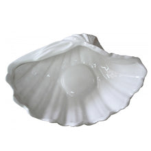 White Ceramic Clam Shell