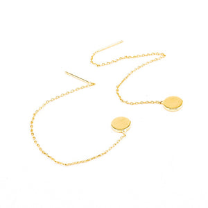 Disc Drop Earrings