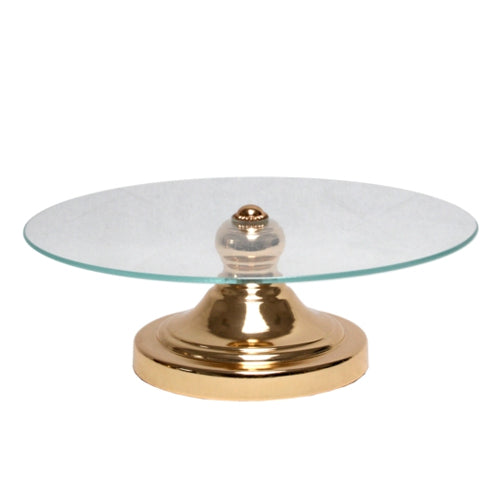 Glass Gold Cake Stand