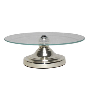 Glass Silver Cake Stand