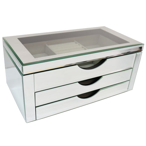 Glass Mirror Jewellery Box