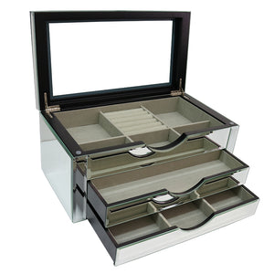 Glass Mirror Jewellery Box