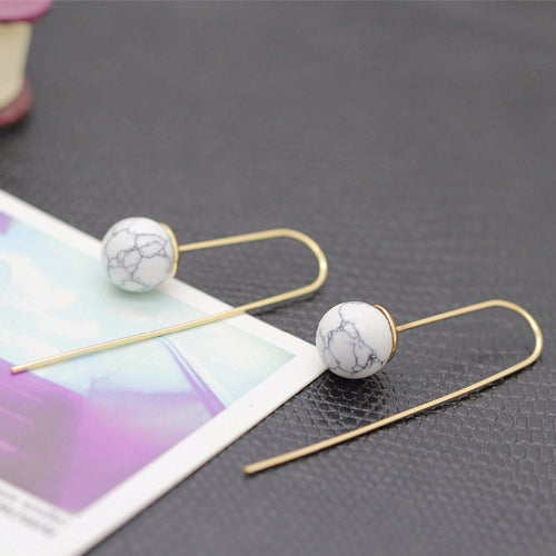 Marble Drop Earrings