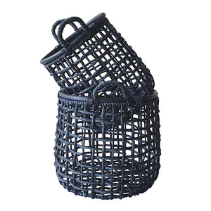 Navy Weaved Basket