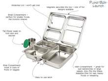 PlanetBox Launch Stainless Steel Bento Lunchbox