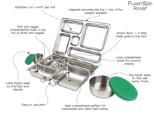 PlanetBox Rover Stainless Steel Bento Lunchbox