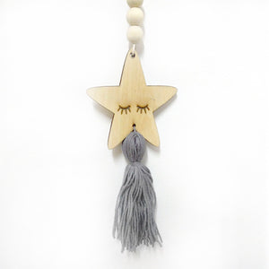 Sleepy Eyes Wood Tassel