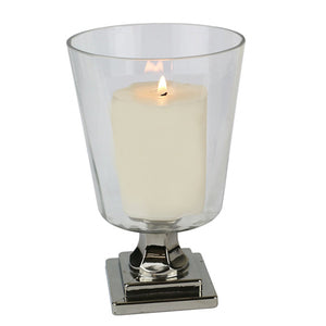 Vase on Silver Stand Wide