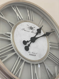 Silver Wall Clock